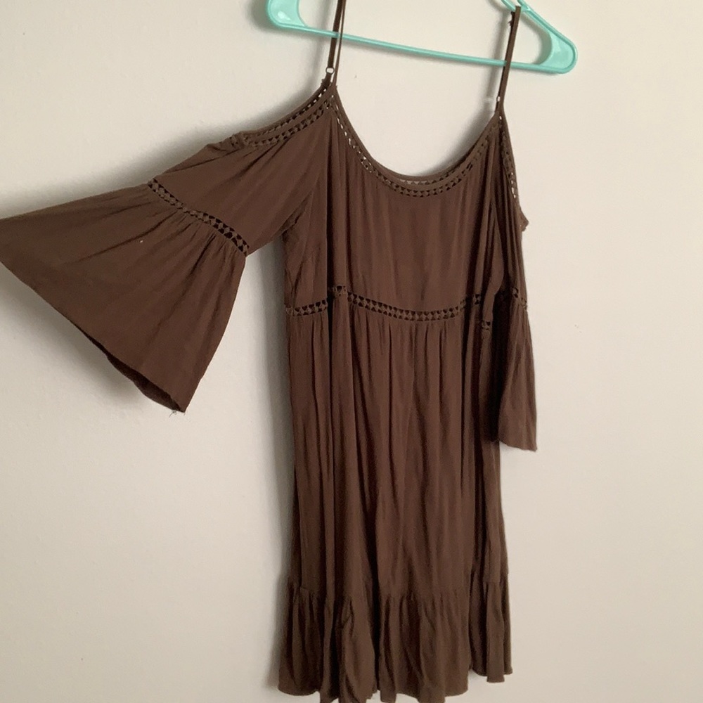 Olive green tank flowy dress